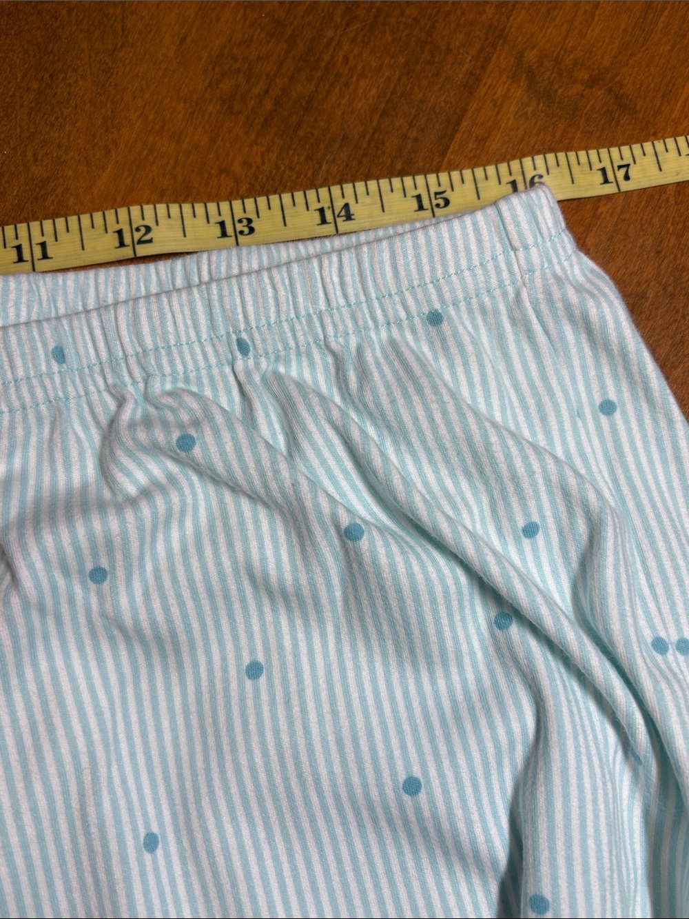 Talbots Light Blue Long Sleeve Pajama Set with Patterned Pants, 2X - Picture 9 of 12